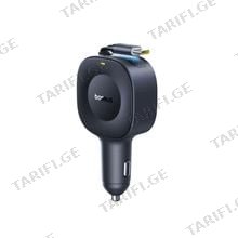 Baseus PrimeTrip VR2 Car Charger with Retractable Cable C+C 30W C0206400 Cosmic Black დამტენი