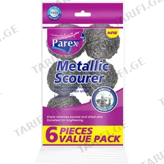 ჭურჭლის სახეხი Parex Metallic Scourer 6 ც