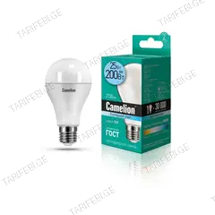 შუქდიოდური ნათურა Camelion 25W А65 Е27 4500K
