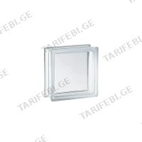 (19x19x8სმ) მინა ბლოკი Clear Clearview
