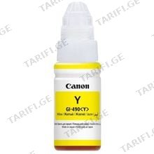 Canon GI-490 Yellow 70მლ ჭავლური კარტრიჯი
