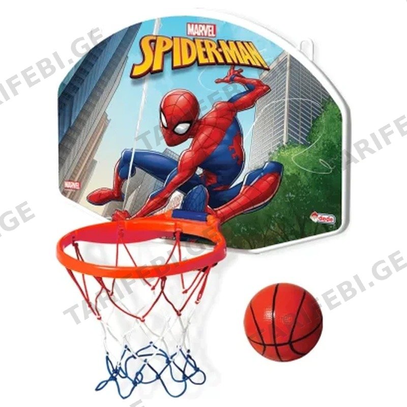 საბავშვო სათამაშო კალათბურთის ფარი SPIDER-MAN-ის დიზაინით GOLDEN CHILD GH-YD2488Z-1