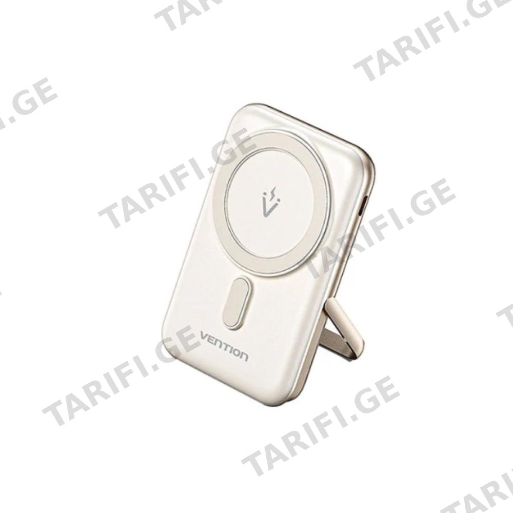 პოტრატული დამტენი Vention FHNW0 10.000mAh Magnetic Wireless Power Bank 20W White