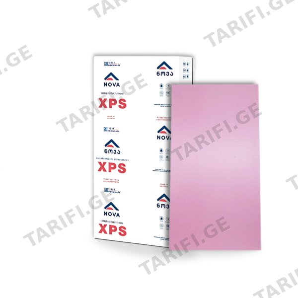 ექსტრუდირებული პოლისტიროლი XPS 5X60X120 სმ (8 ცალიანი შეკვრა) TIP2000 ვარდისფერი NOVA