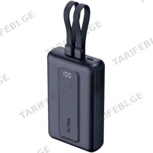 Ectra Dual Power Bank 20000mah Black