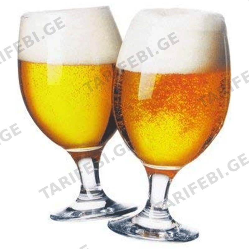 მინის ლუდის ჭიქა (400 ML, 6 PCS)