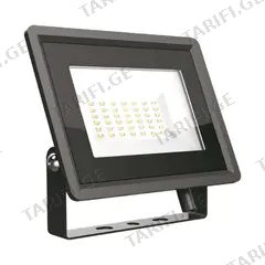 ლედ პროჟექტორი V-TAC 30W SMD F სერია შავი ფერი 6400K 6745
