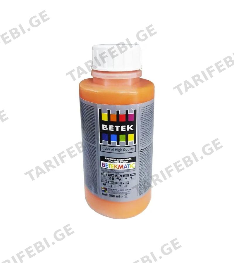 საღებავის ფერი Betek Matic ფერი. Orange 0.300ლტ