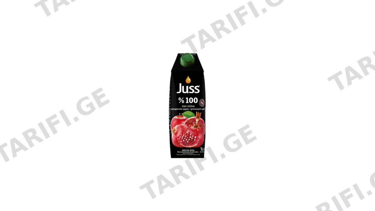 JUSS წვენი ვაშლი და ბროწეული 100% 1ლ