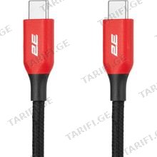 2E 2E-CC100-WH CABLE USB-C to USB-C 100W 1M BLACK დამტენი კაბელი