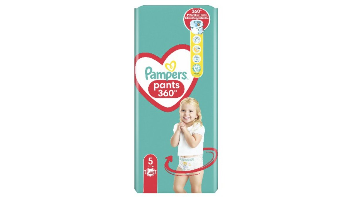 პამპერსი ტრუსი ბავშვის საფენი ზომა 5 48 ცალი ჯამბო/8006540069325