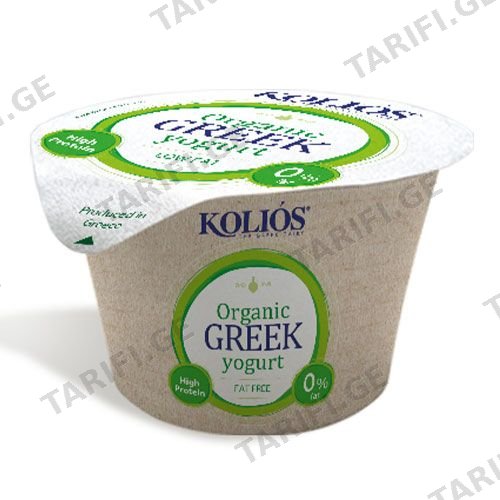 ორგანული, ბერძნული იოგურტი/ kolios/ 0%/ 500 გ