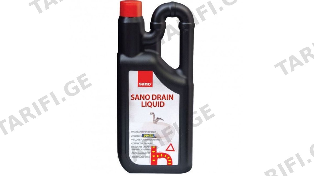 SANO DRAIN LIQUID კანალიზაციის საწმენდი სითხე 1 ლ (სანო)