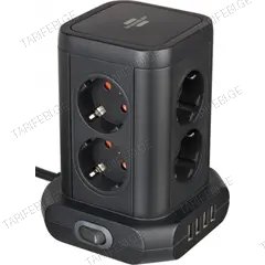 დამაგრძელებელი 8 Brennenstuhl 2მ 4 USB შავი