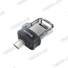 SanDisk Ultra Dual Drive 128GB USB 3.0 SDDD3-0128G-G46 Silver ფლეშ მეხსიერება