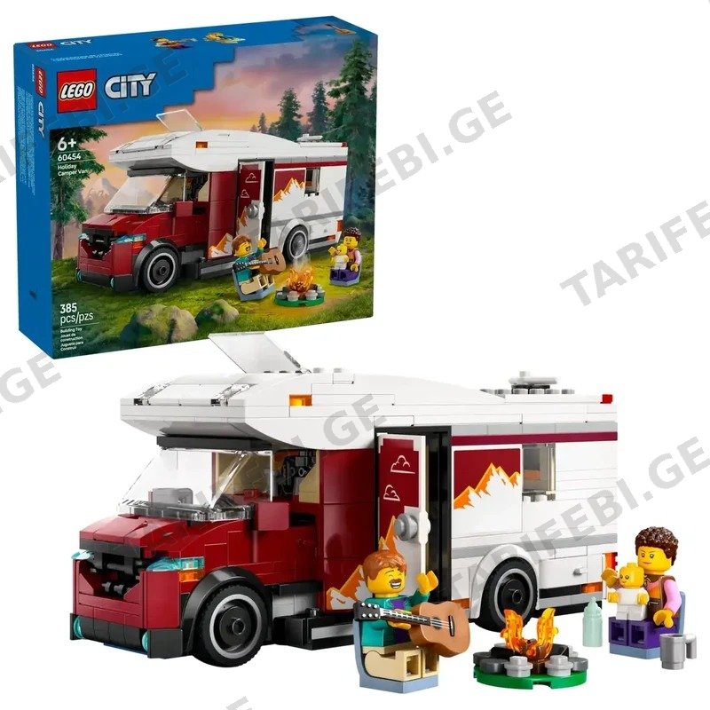 სათამაშო კონსტრუქტორი LEGO CITY 60454 HOLIDAY ADVENTURE CAMPER VAN 385 ნაწილი