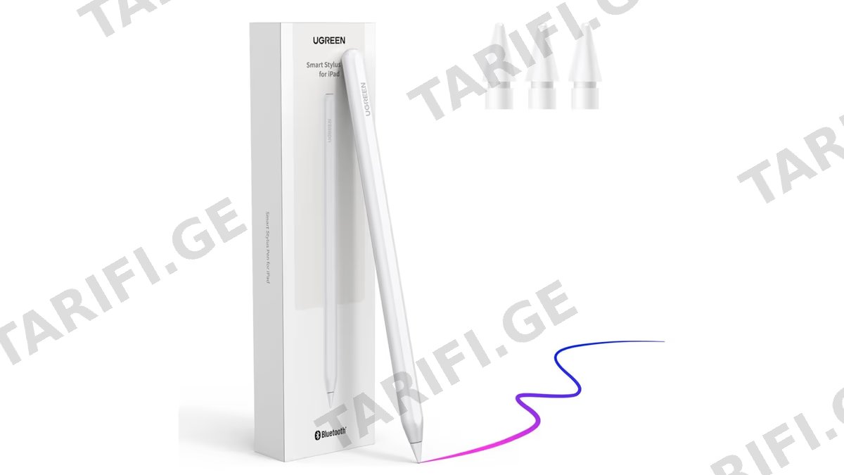 სტილუსი UGREEN LP653 (15910), Smart Stylus Pen For iPad, White