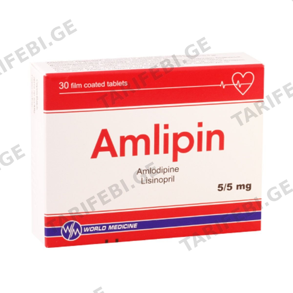 ამლიპინი - AMLIPIN 5 მგ 30 ტაბლეტი