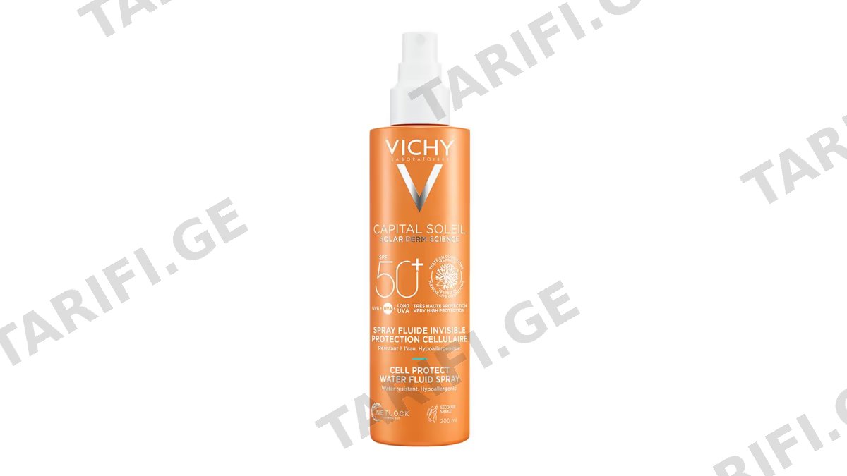 ვიში მზის დამცავი 0869 Capital Soleil სპრეი/ფლუიდი SPF50+ 200მლ *