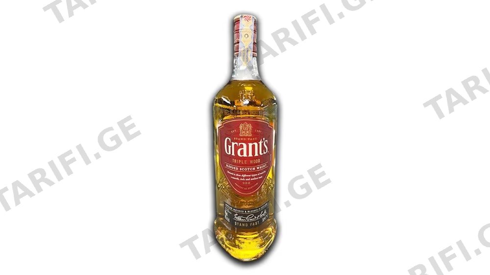 გრანტსი თრიფლ ვუდი ვისკი 40% 0.7ლ