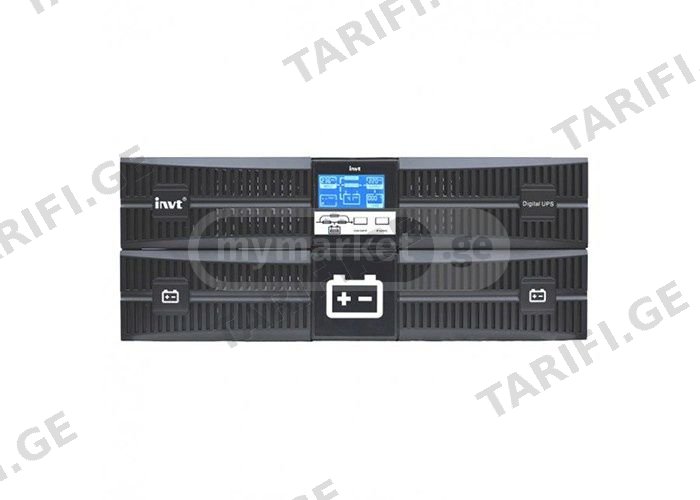 უწყვეტი კვების წყარო: INVT Rack Online UPS 1kVA, HR1101S