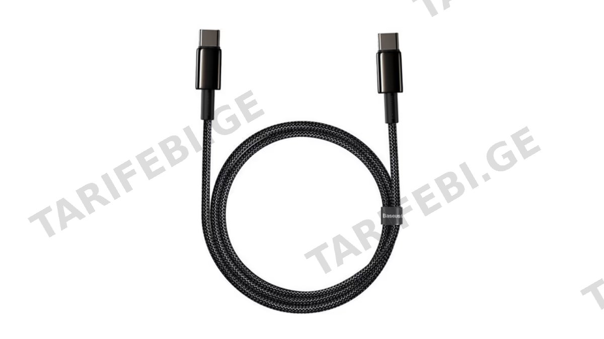 Baseus Tungsten Gold Fast Charging Data Cable Type-C to Type-C 100W 1m CATWJ-01