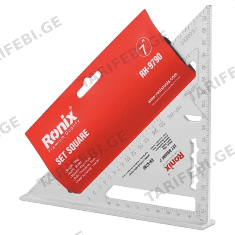სამკუთხა სახაზავი RONIX RH-9790 7 ინჩი