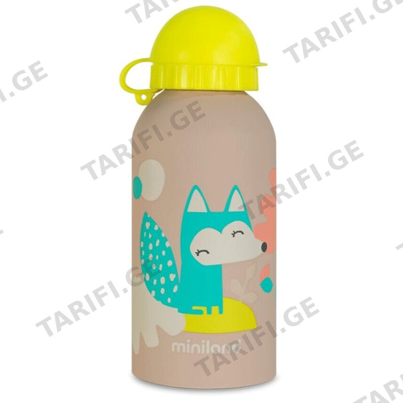 ფოლადის საბავშვო ბოთლი MINILAND NATURKID BOTTLE FOXY (400 ML)