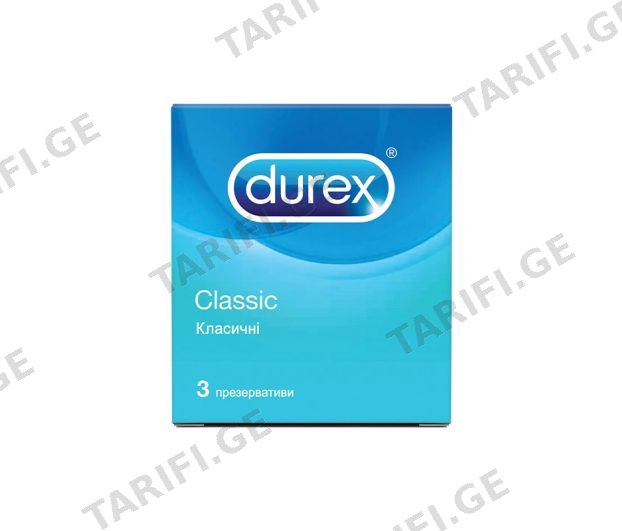 DUREX პრეზერვატივი კლასიკი-3ც