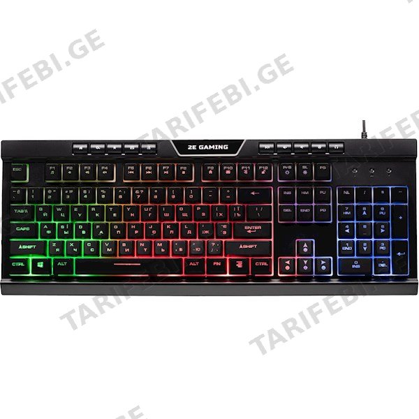 კლავიატურა 2E 2E-KG300UB Gaming KG300 Keyboard, LED, USB, Black
