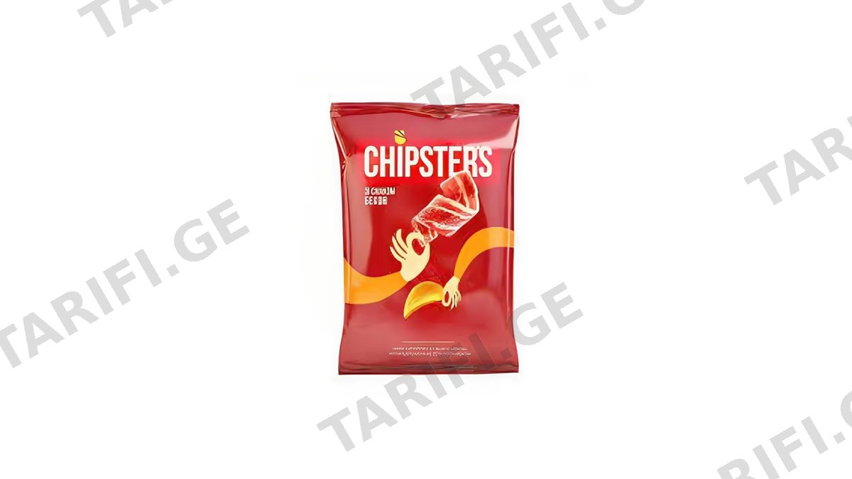 CHIPSTERS ჩიპსი კარტოფილის ნატურალური ბეკონი 110გრ