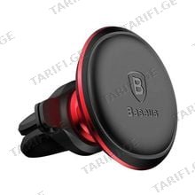 Baseus Magnetic Air Vent Car Mount Holder With Cable Clip SUGX-A09 Red მობილურის სამაგრი