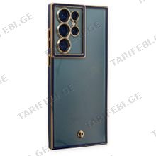 Samsung Galaxy S22 Ultra Liva lense Case სილიკონის ქეისი - ლურჯი