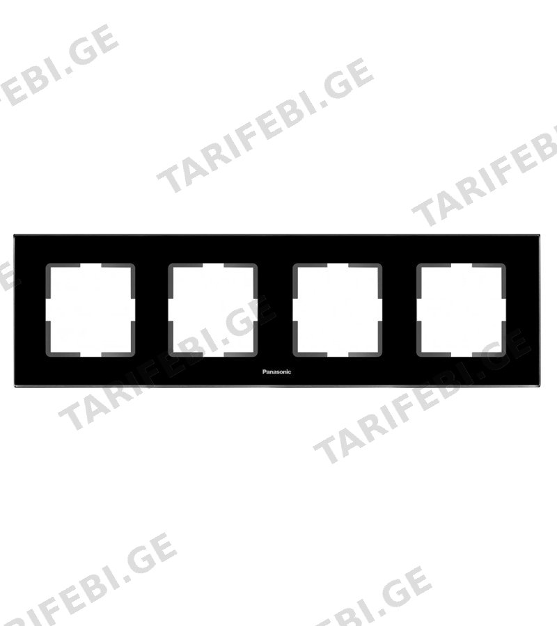 ჩამრთველ-როზეტის კანტი KARRE PLUS 55 4-ნი შავიWDTF18042BL-AMEA Panasonic