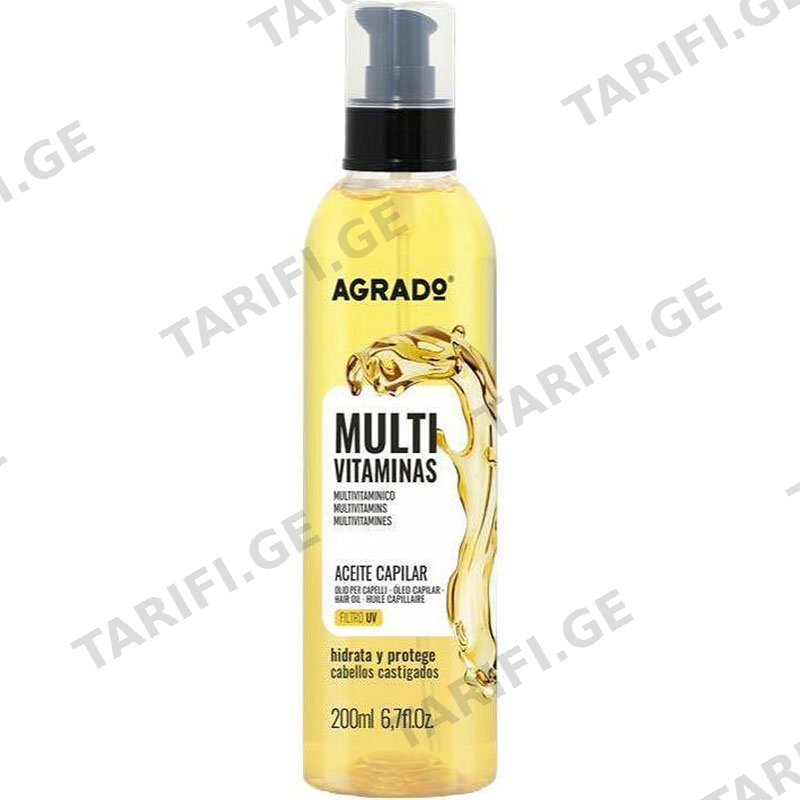 თმის ზეთი AGRADO MULTIVITAMINAS ACEITE CAPILAR (200 ML)