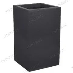 ქოთანი პლასტმასის EDA Plastiques CARRE HAUT GRAPHIT'UP 29,5 X 29,5 X 49,5სმ 36ლ