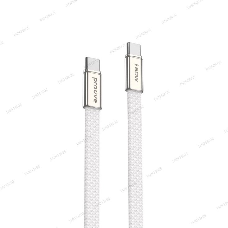 Cable Proove AirLine Type-C to Type-C 60W (1m) white