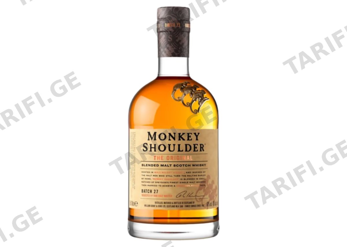 ერთალაოიანი შოტლანდიური ვისკი Monkey Shoulder - 0.5L