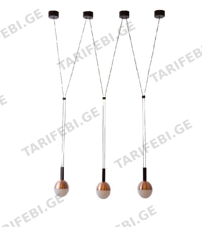 ჭაღი LED #YB0528-3L.RAB / red antique brass