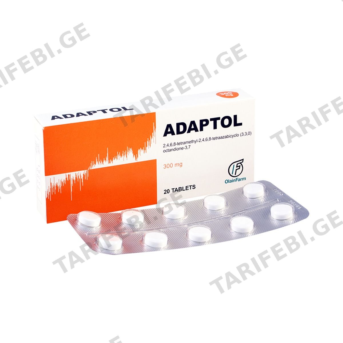 Adaptol - ადაპტოლი 300 მგ. 20 ტაბლეტი