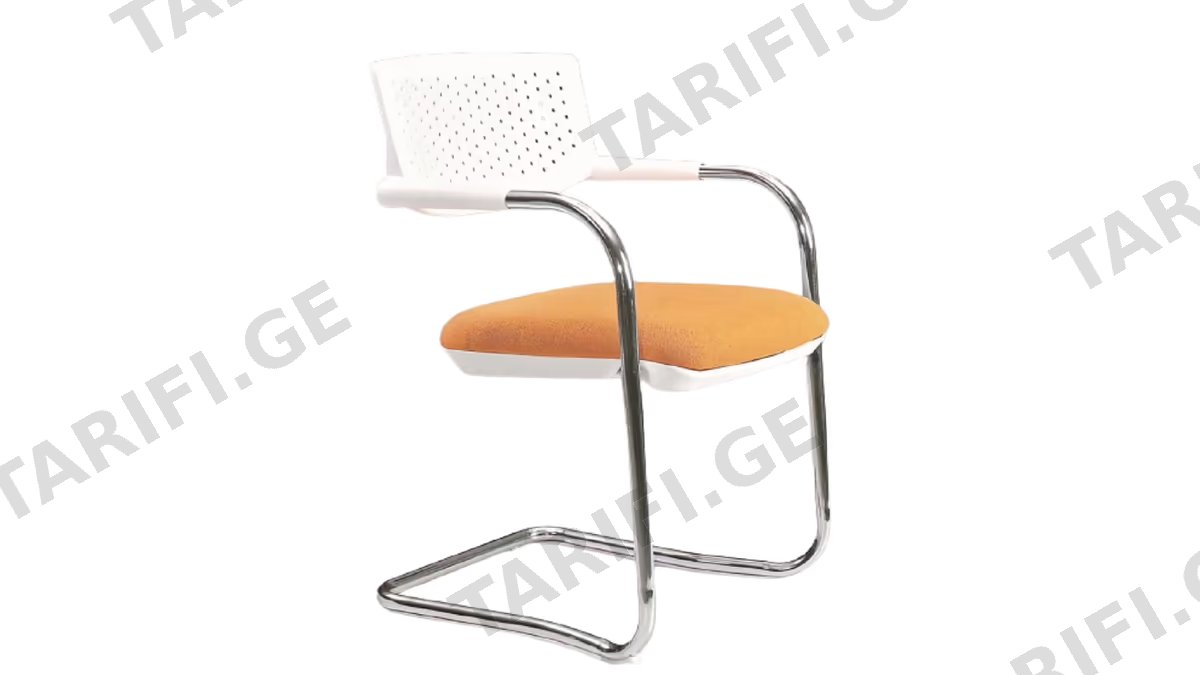 ვიზიტორის სავარძელი ALLX SF119, Visitor Chair, Silver/White
