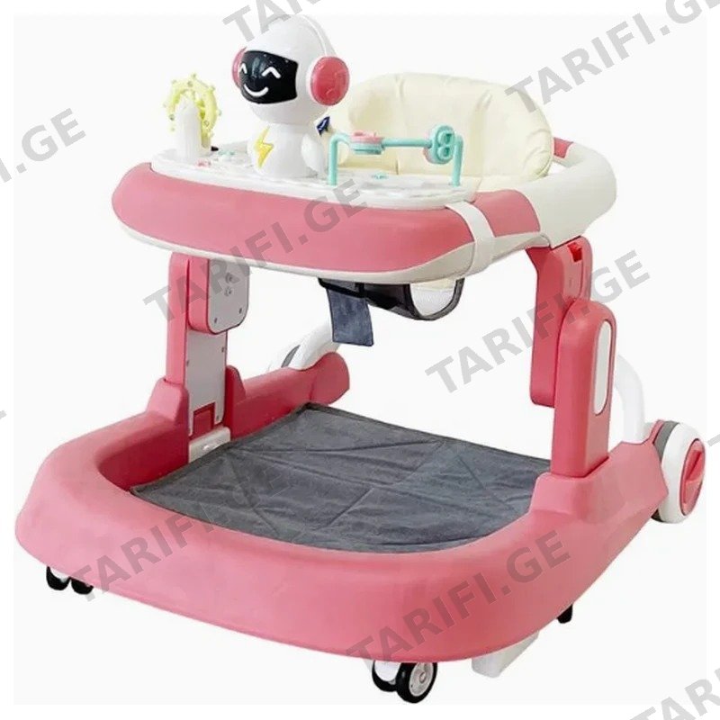 საბავშვო ჭოჭინა GOLDEN CHILD BABY-926-3-PINK სილიკონის ბორბლებით