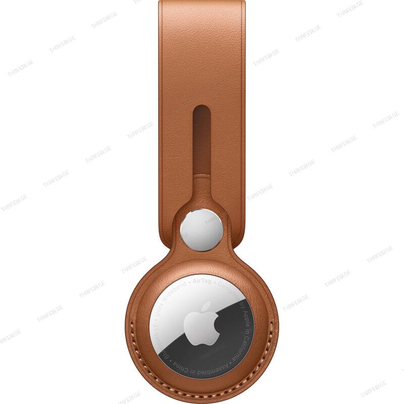 Apple AirTag Leather Loop Saddle Brown