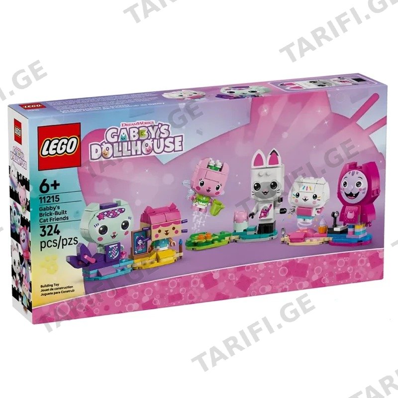ასაწყობი კონსტრუქცია LEGO 11215 GABBY'S DOLLHOUSE კატის მეგობრები 324 ნაწილი