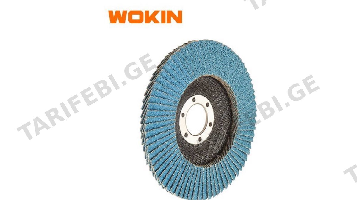სახეხი დისკი Wokin 775812, 115×22.2mm, Zirconia Oxide Flap Disc, Blue