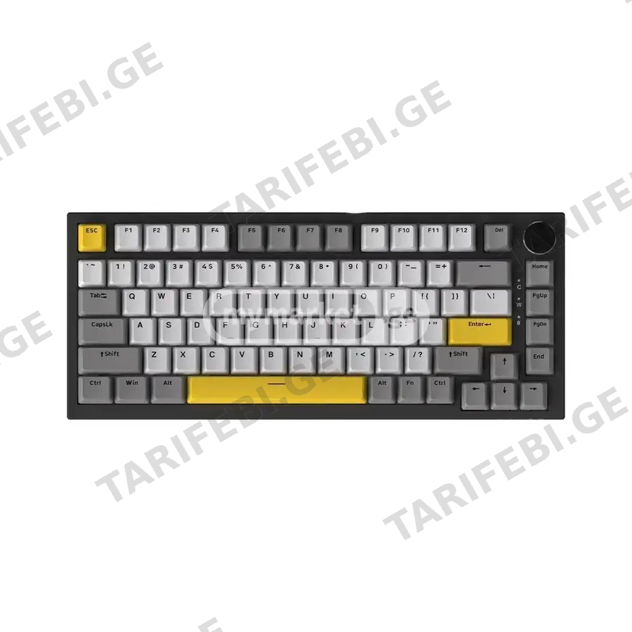 Ajazz AK820 Gray/White/Yellow Moon Switch
