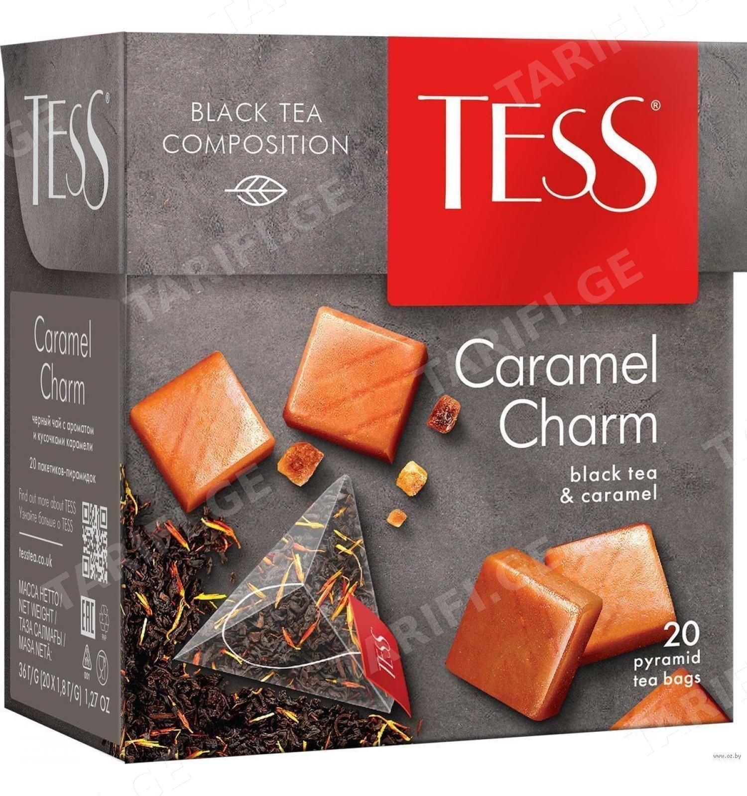ჩაი Tess შავი კარამელის შარმი 1,8გრ*20