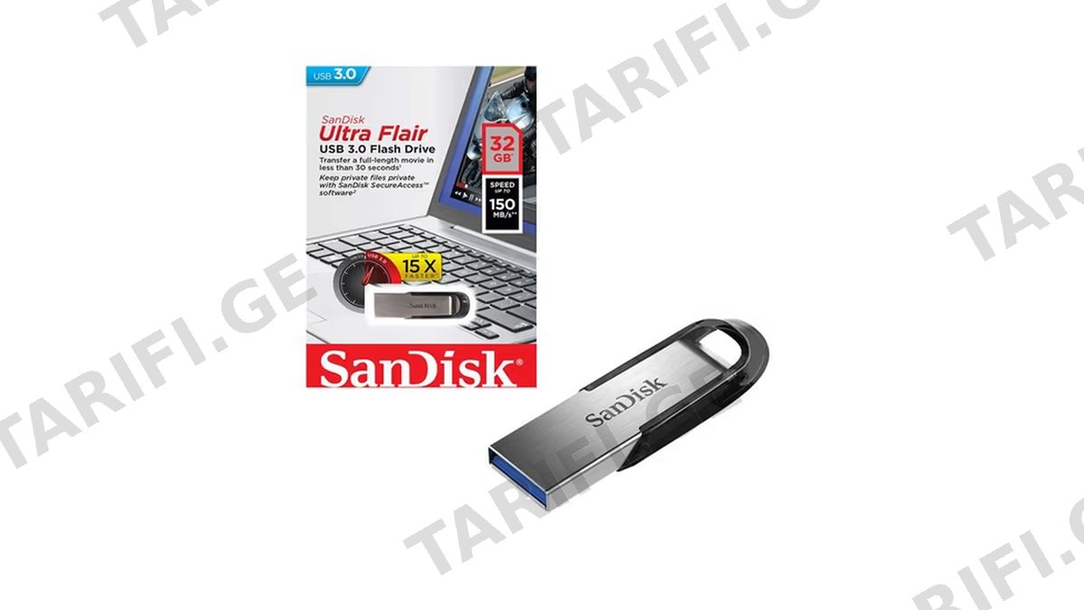 SanDisk Ultra Flair 32GB USB 3.0 SDCZ73-032G-G46 silver