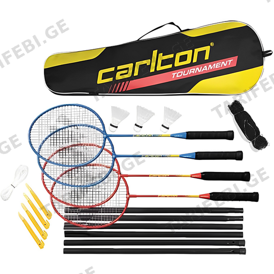 ბადმინტონის კომპლექტი 4 მოთამაშისთვის CARLTON C BR TOURNAMENT 4 PLAYER SET G3 HO