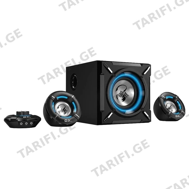 კომპიუტერის დინამიკები GENIUS SW-G2.1 1000 2.1 არხიანი გეიმინგ აუდიო სისტემა 26W